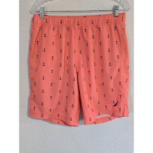 Nautica Anchor Print Quick Dry Swim Trunks Mens Sz M